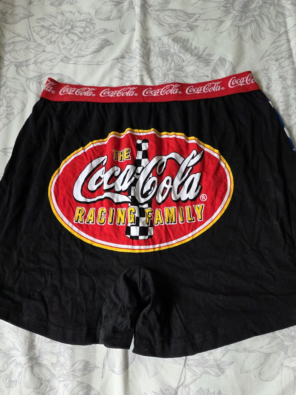 Coca Cola NASCAR Black Graphic Men’s Shorts